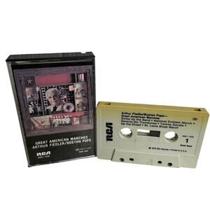 Arthur Fiedler and the Boston Pops Great American Marches Cassette Tape Vintage